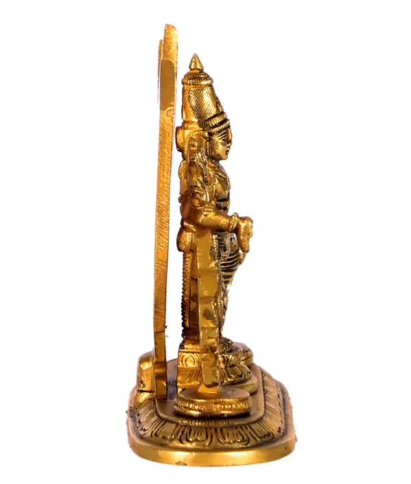Golden_Handcrafted_Superfine_Brass_Shree_Tirupati_Balaji_Venketshwara_Swami_With_Namah,_Padma_And_Chakra_Idol_(13_X_5_X_13_Cm)