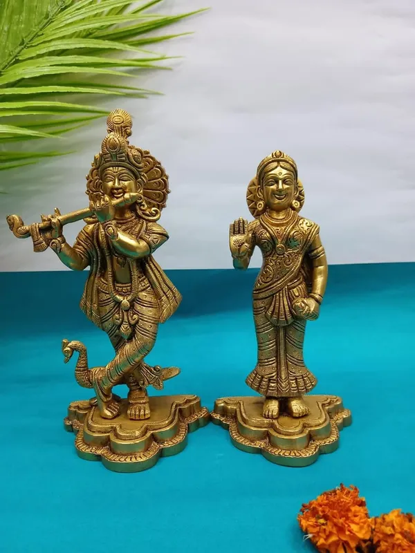 Golden_Handcrafted_Superfine_Brass_Antique_Shree_Radha_Krishna_Ji_Idol_Standing_On_A_Brass_Base_(20_X_7_X_17_Cm)
