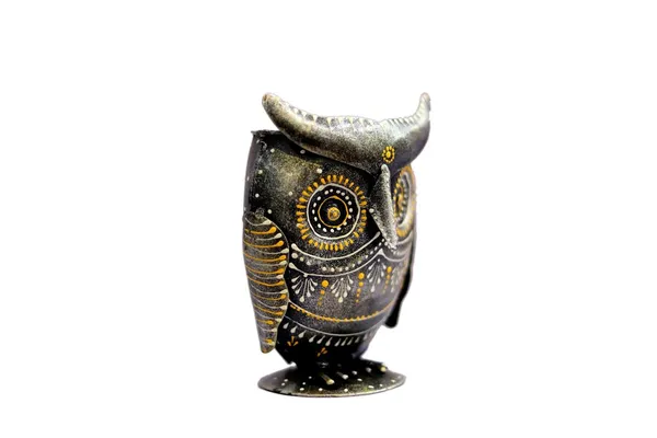 Dark_Brown_Handpainted_Metal_Owl_Figurine_Big_Eyes_Pen_Holder_(8_X_10_X_17_Cm)