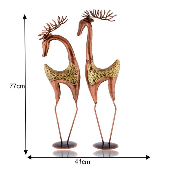 Copper_Handcrafted_Reindeer_Couple_Figurine_|_For_Home_&_Office_Decoration_|_(20_X_15_X_82_Cm)