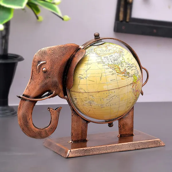 Copper_Metal_Table_Globe_Elephant_Shaped_With_A_Revolving_Tummy_(25_X_10_X_20_Cm)