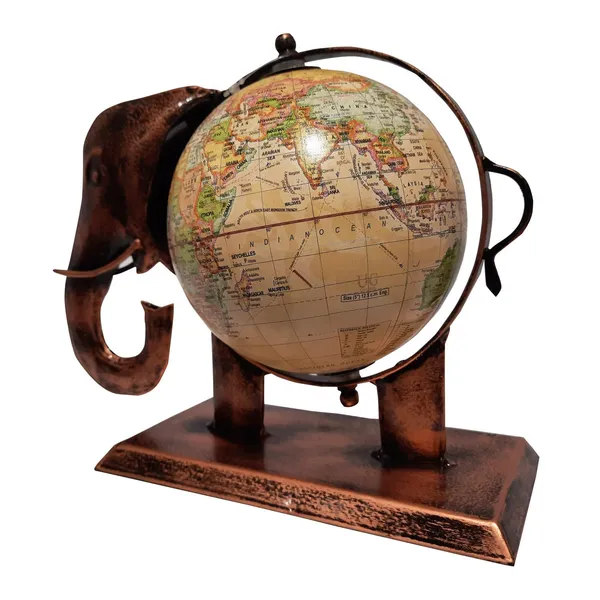 Copper_Metal_Table_Globe_Elephant_Shaped_With_A_Revolving_Tummy_(25_X_10_X_20_Cm)