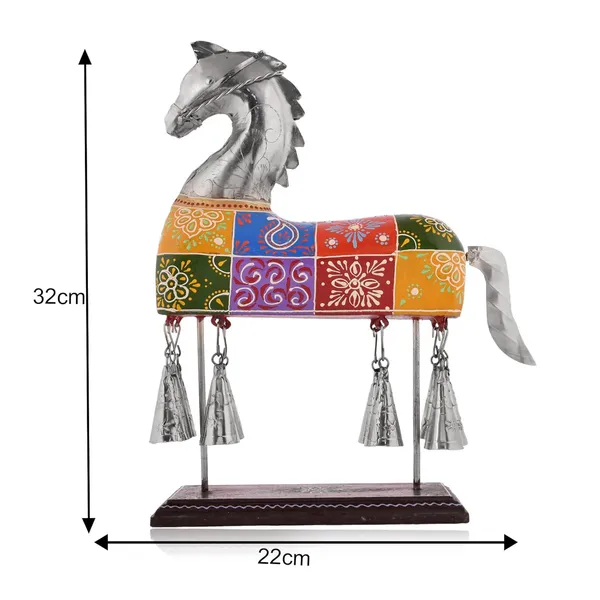 Golden_Handcrafted_Horse_Tabledecor_With_Bells_And_Handpainted_Saddle_(25_X_9_X_40_Cm)