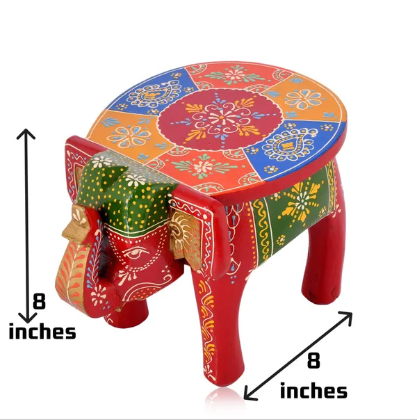 Red_Mandala-_Hand_Painted_Wooden_Elephant_Shaped_Stool_|_For_Home_&_Office_Decoration