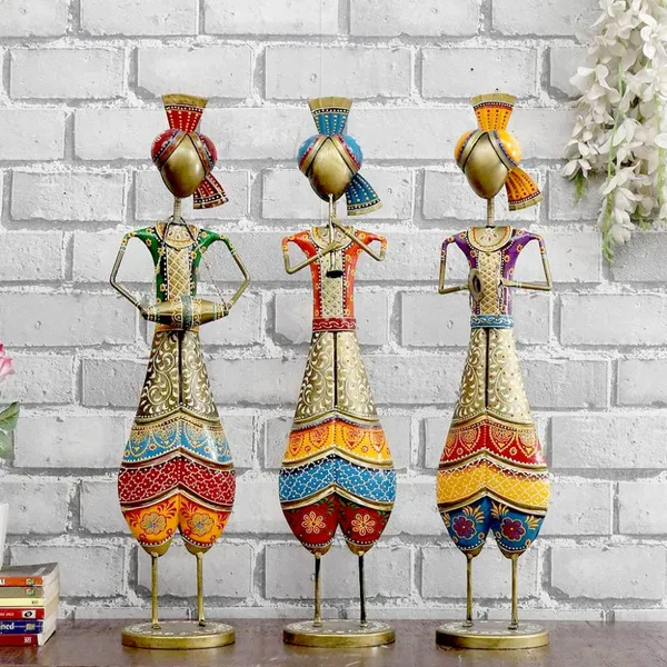 Motley_Turban_Musicians_Handpainted_Iron_Figurines_Playing_Music_In_Standing_Posture_(Set_Of_3)_(63_X_12_X_47_Cm)