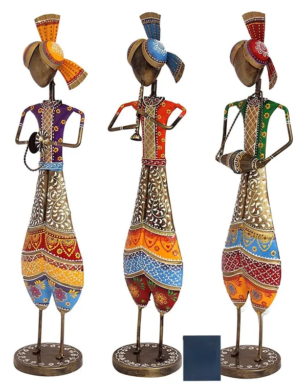 Motley_Turban_Musicians_Handpainted_Iron_Figurines_Playing_Music_In_Standing_Posture_(Set_Of_3)_(63_X_12_X_47_Cm)