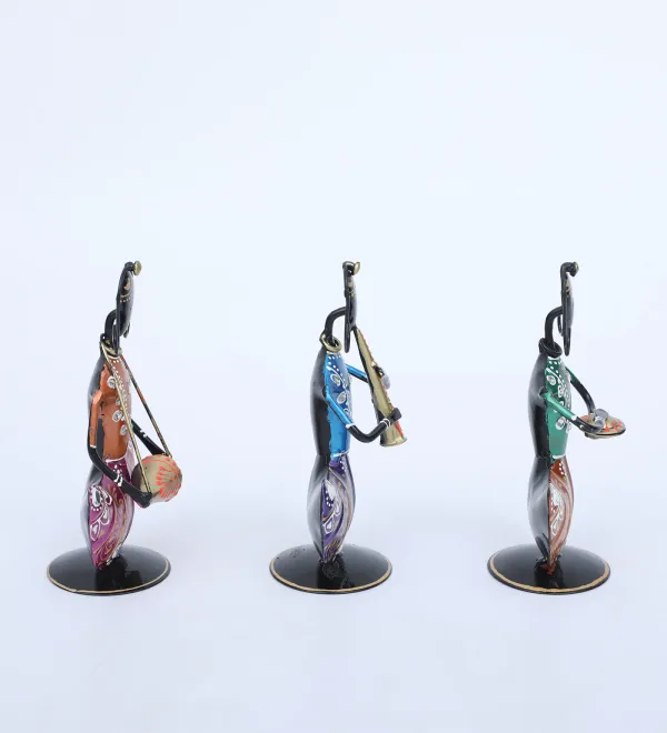 Motley_Lady_Doll_Handpainted_Iron_Figurines_Playing_Music_In_Sitting_Posture_(Set_Of_3)_(37_X_20_X_7_Cm)