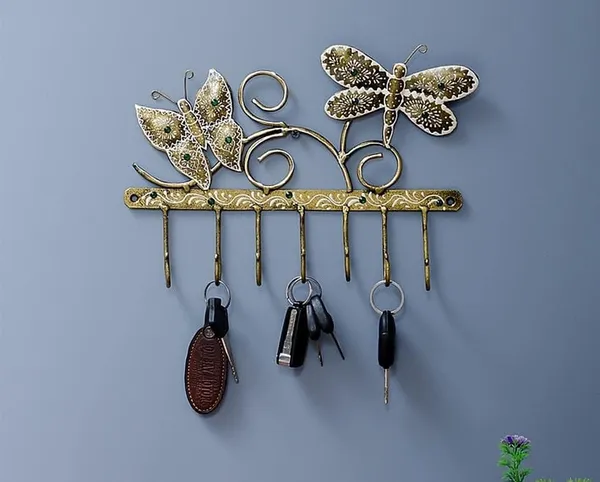 Golden_Premium_Two_Butterflies_Key_Holder_(30_X_20_X_5_Cm)
