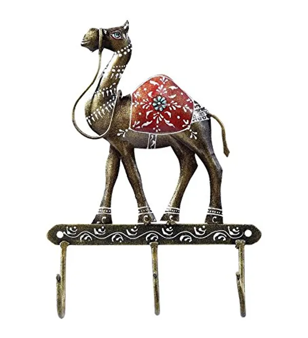 Golden_Camel_Key_Holder_With_Hand_Painted_Hump_Saddle_|_For_Home_&_Office_Decoration_|_(25_X_17_X_7_Cm)