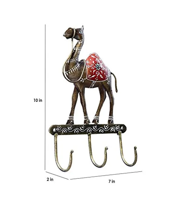 Golden_Camel_Key_Holder_With_Hand_Painted_Hump_Saddle_|_For_Home_&_Office_Decoration_|_(25_X_17_X_7_Cm)