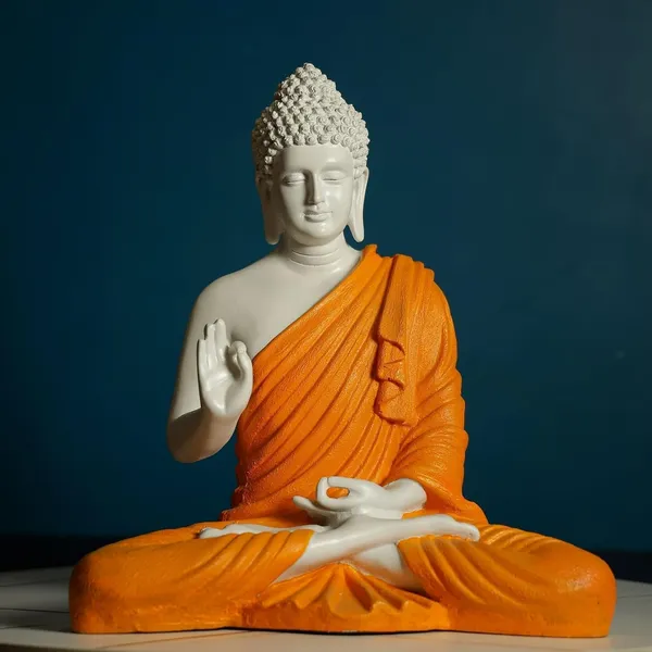 Orange_Meditating_Blessing_Buddha_Resin_Statue_(61_X_37_X_18_Cm)