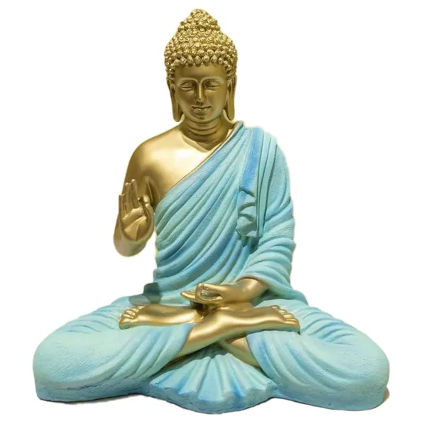 Skyblue_&_Golden_Meditating_Blessing_Buddha_Resin_Statue_(61_X_37_X_20_Cm)