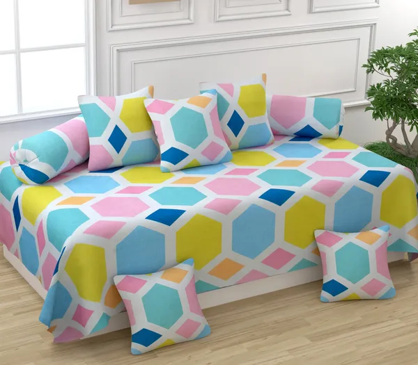 Super_Soft_Glace_Cotton_Geometrical_Prints_Diwan_Set_For_Living_Room,_Diwan_Set_Covers_Cotton,_8Pc-_Bubblegum_Metric