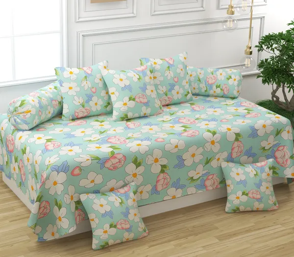 Super_Soft_Glace_Cotton_Leafy_Gardens_Diwan_Set_For_Living_Room,_Diwan_Set_Covers_Cotton,_8Pc-_Fresh_Feel