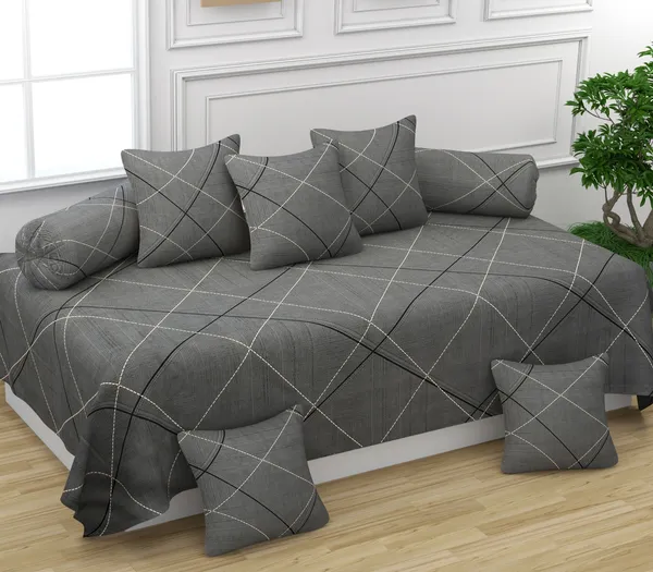 Super_Soft_Glace_Cotton_Geometrical_Prints_Diwan_Set_For_Living_Room,_Diwan_Set_Covers_Cotton,_8Pc-_Linear_Crosses_Charcoal