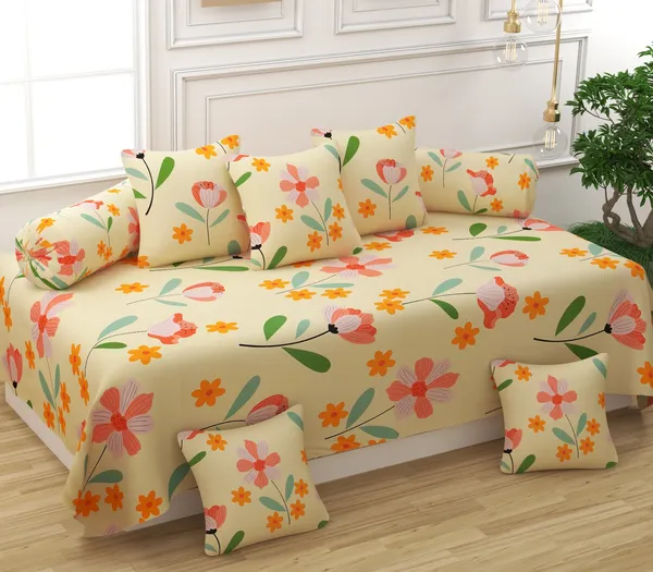 Super_Soft_Glace_Cotton_Spring_Prints_Diwan_Set_For_Living_Room,_Diwan_Set_Covers_Cotton,_8Pc-_Pink_Petals