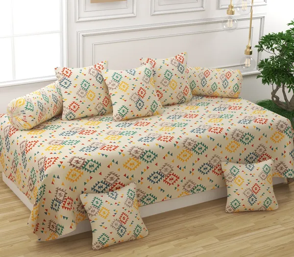 Super_Soft_Glace_Cotton_Ethnic_Prints_Diwan_Set_For_Living_Room,_Diwan_Set_Covers_Cotton,_8Pc-_Raining_Colors