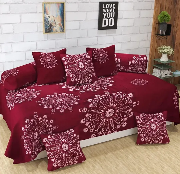Super_Soft_Glace_Cotton_Ethnic_Prints_Diwan_Set_For_Living_Room,_Diwan_Set_Covers_Cotton,_8Pc-_Royal_Maroon.