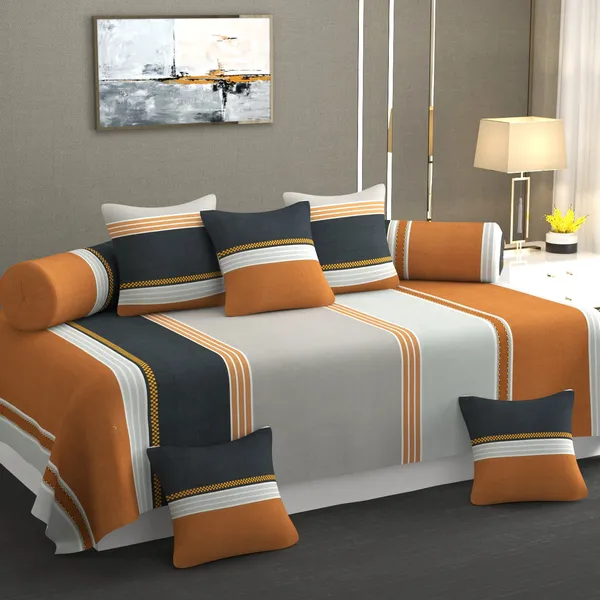 Super_Soft_Glace_Cotton_Geometrical_Prints_Diwan_Set_For_Living_Room,_Diwan_Set_Covers_Cotton,_8Pc-_Striking_Parallels-_Rust.