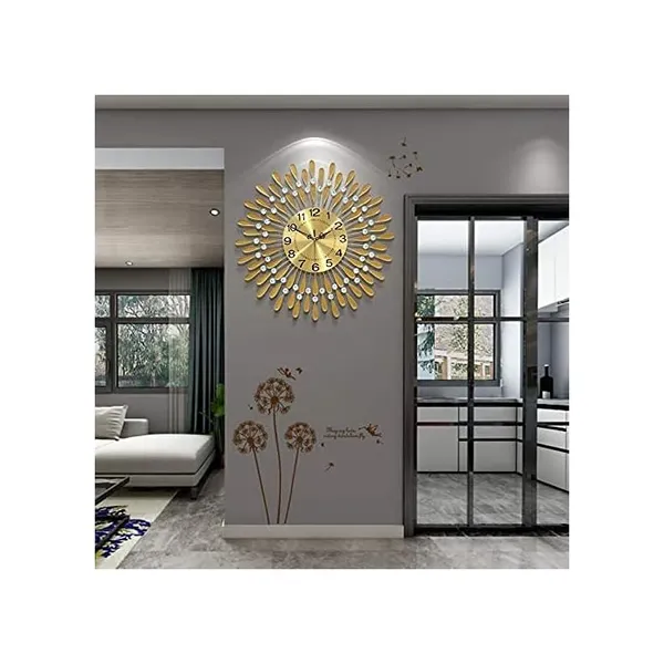 Diamonds_Metallic_Wall_Clock_Gold
