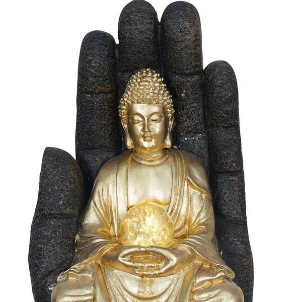 Metallic_Indoor_Buddha_Blessing_Hand_Tabletop_Waterfall_(27_X_27_X_42_Cm)