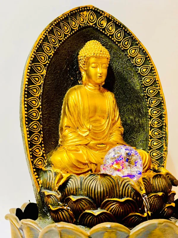 Metallic_Indoor_Buddha_Blessing_Hand_Tabletop_Waterfall_(27_X_27_X_42_Cm)
