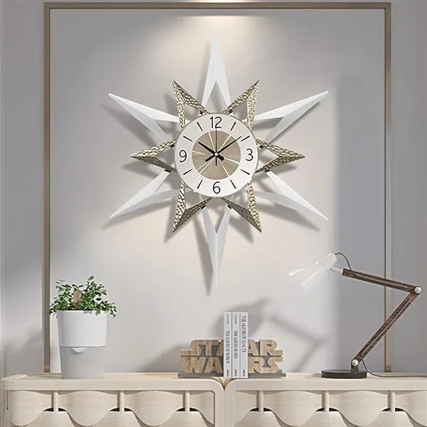Wall_Clock_3D_Mid-Century_Starburst_Design-White