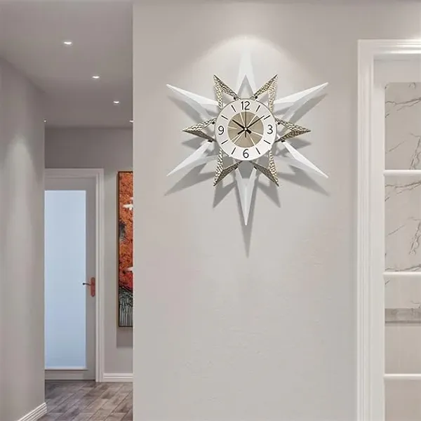 Wall_Clock_3D_Mid-Century_Starburst_Design-White