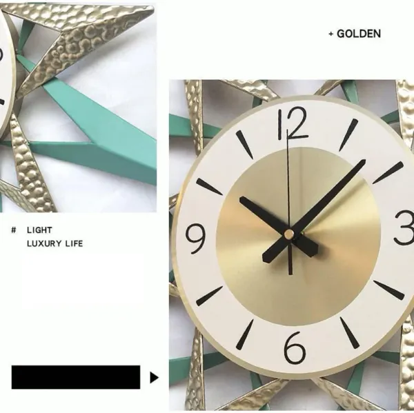 Wall_Clock_3D_Mid-Century_Starburst_Design-_Skyblue