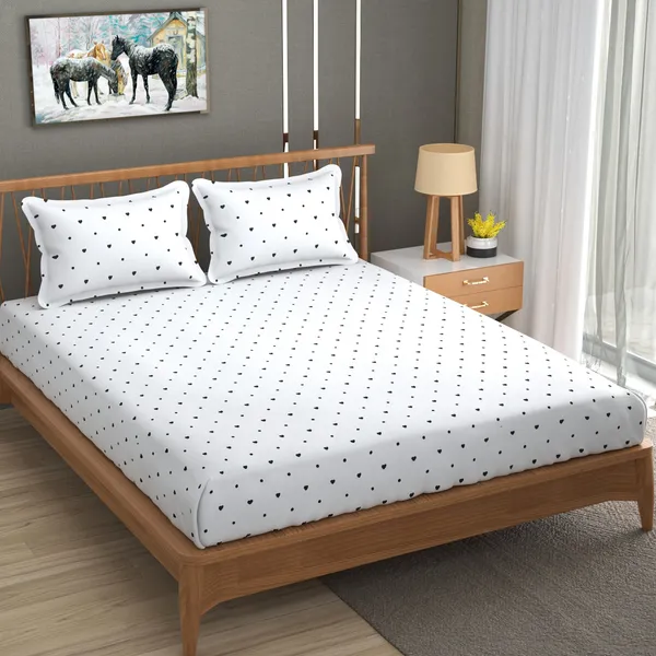 DHAANYA_ELASTIC_FITTED_DOUBLE_BED_SUPER_SOFT_GLACE_COTTON_SET_OF_3_(1_BEDSHEET,_2_PILLOW_COVERS)_OSCAR-_EARLY_TEENAGE_PRINTS-_POLKA_HEARTS