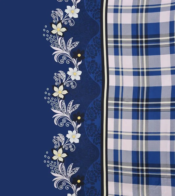 DHAANYA_ELASTIC_FITTED_DOUBLE_BED_SUPER_SOFT_GLACE_COTTON_SET_OF_3_(1_BEDSHEET,_2_PILLOW_COVERS)_OSCAR-_FRESH_GARDEN_PRINTS-_BLUE_WAVES