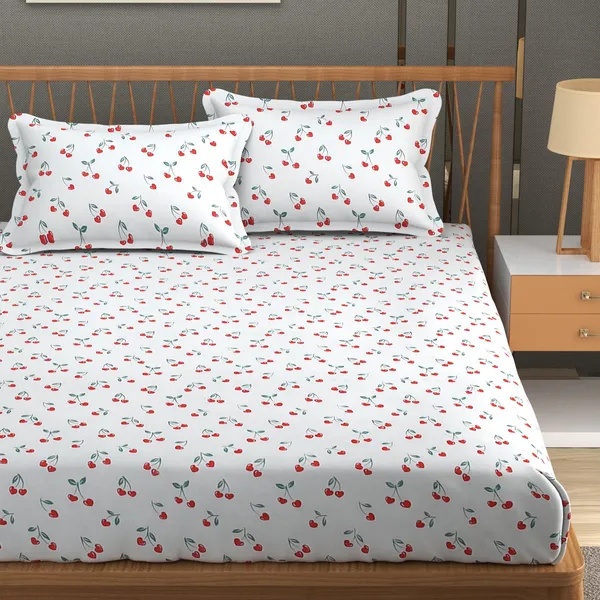 DHAANYA_ELASTIC_FITTED_DOUBLE_BED_SUPER_SOFT_GLACE_COTTON_SET_OF_3_(1_BEDSHEET,_2_PILLOW_COVERS)_OSCAR-_EARLY_TEENAGE_PRINTS-_HEART_MEADOW
