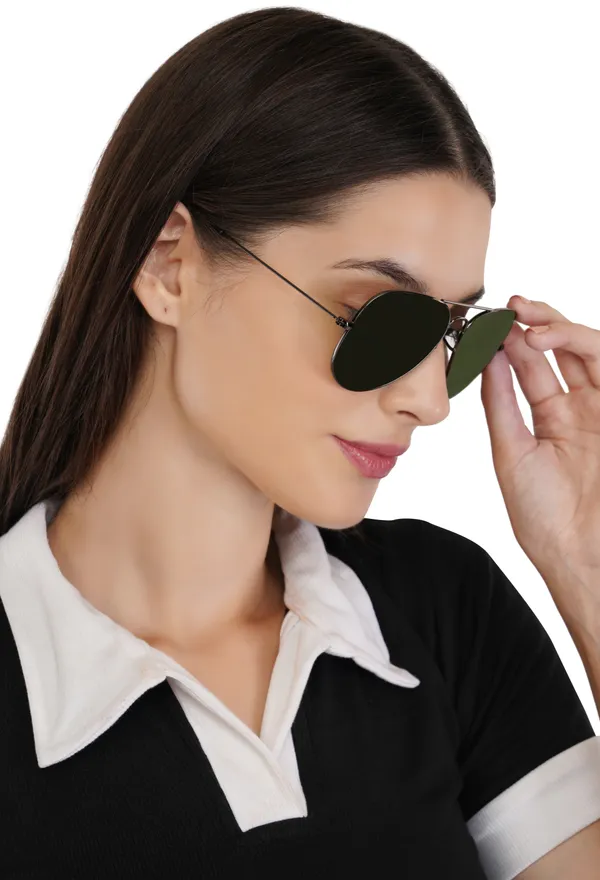 Green_Stainless_Steel_Round_Sunglass_For_Women