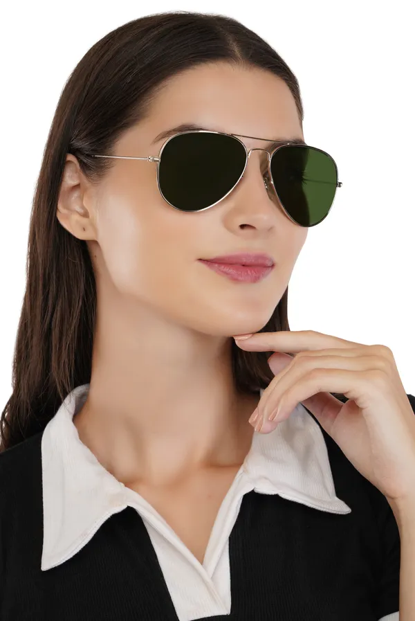 Green_Stainless_Steel_Round_Sunglass_For_Women