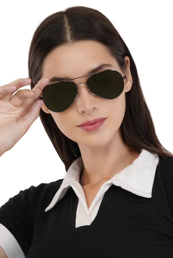 Green_Stainless_Steel_Round_Sunglass_For_Women
