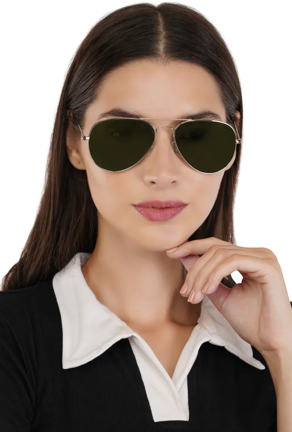 Green_Stainless_Steel_Round_Sunglass_For_Women