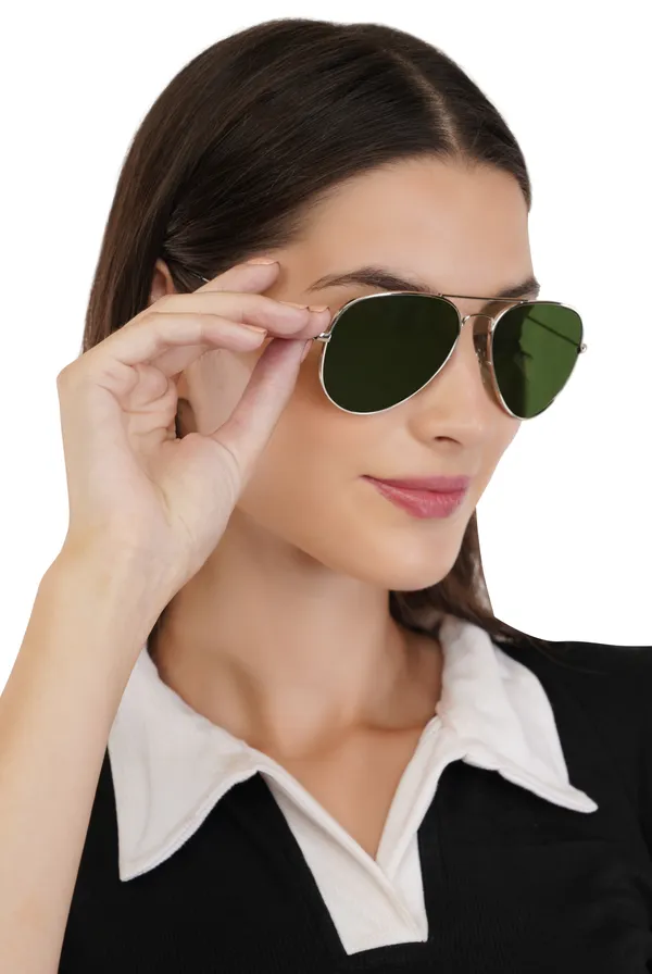 Green_Stainless_Steel_Round_Sunglass_For_Women