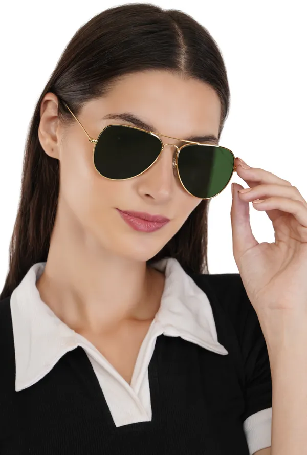 Green_Stainless_Steel_Round_Sunglass_For_Women