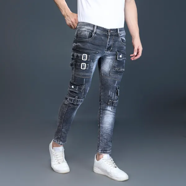 Black_Cotton_Blend_Slim_Fit_Jeans_For_Men_With_Diagonal_Pocket