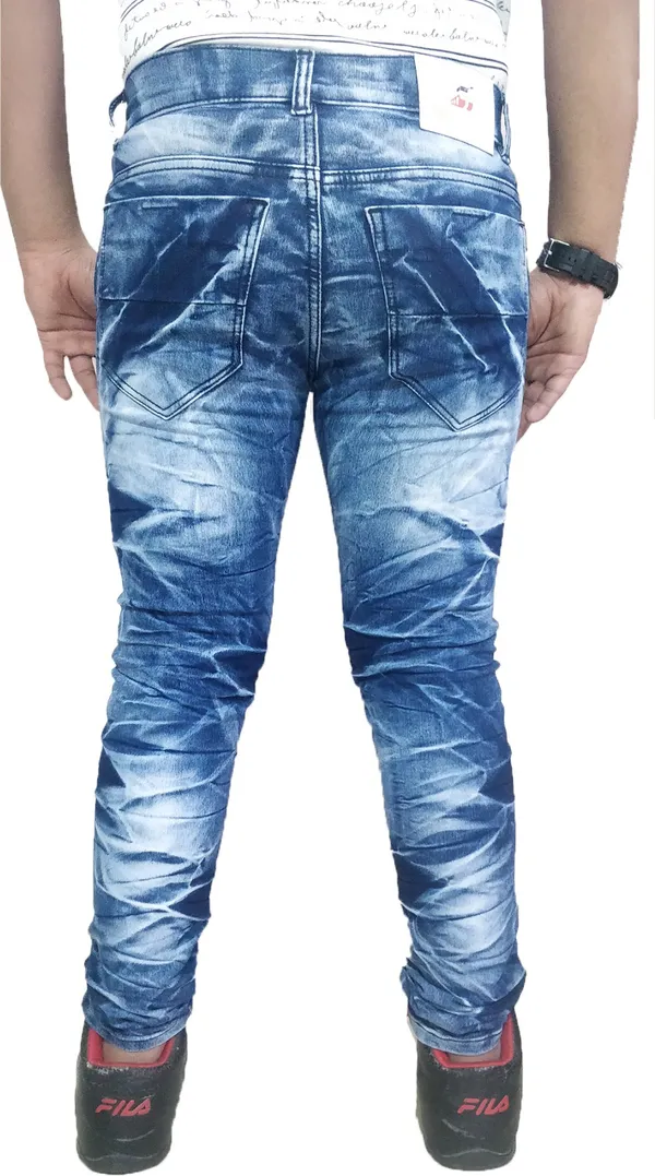 Light_Blue_Cotton_Blend_Slim_Fit_Jeans_For_Men_With_Diagonal_Pocket