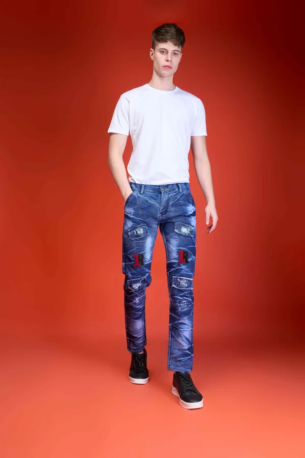 Light_Blue_Cotton_Blend_Slim_Fit_Jeans_For_Men_With_Diagonal_Pocket