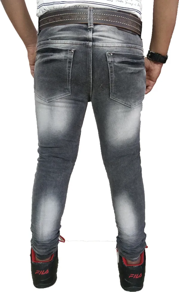 Dark_Grey_Cotton_Blend_Slim_Fit_Jeans_For_Men_With_Diagonal_Pocket