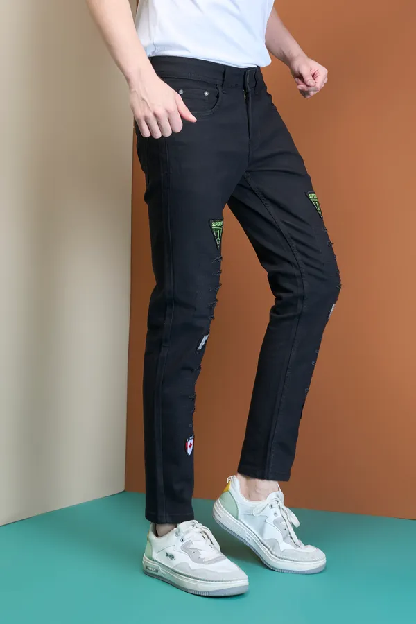 Black_Cotton_Blend_Slim_Fit_Jeans_For_Men_With_Diagonal_Pocket