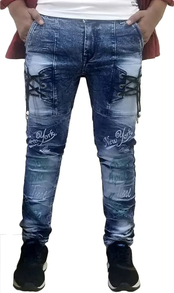 Dark_Blue_Denim_Blend_Slim_Fit_Jeans_For_Men_With_Diagonal_Pocket