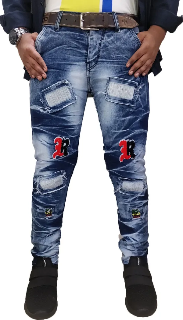 Light_Blue_Cotton_Blend_Slim_Fit_Jeans_For_Men_With_Diagonal_Pocket