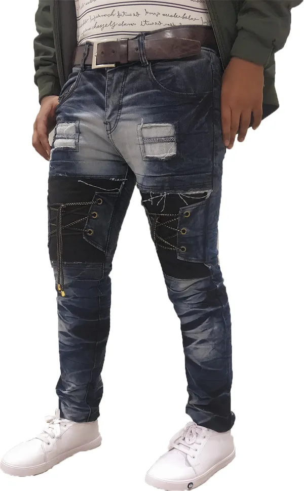Black_Cotton_Blend_Slim_Fit_Jeans_For_Men_With_Diagonal_Pocket