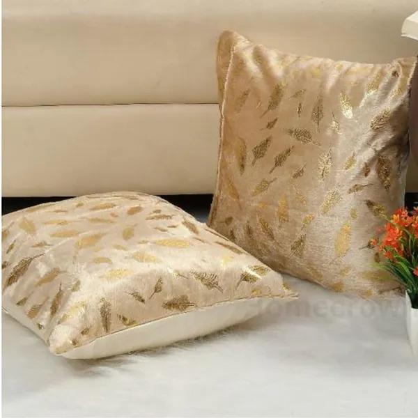 Set_Of_2_Beige_Velvet_Cushion_Covers_|_Feather_Print_Soft_Faux_Fur_Cushion_Covers_|_For_Sofa_&_Couch