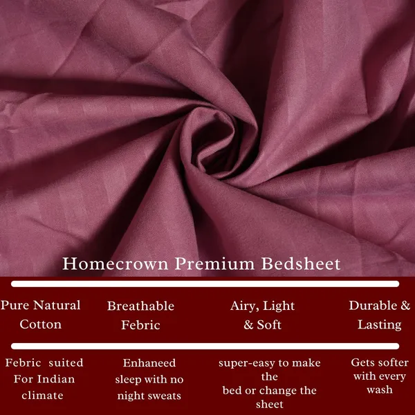 Onion_Pink_Microfiber_Soft_Cotton_King_Size_Double_Bedsheet_Set_With_2_Pillow_Covers__Satin_Striped_Ideal_Hotels_And_Guest_Rooms