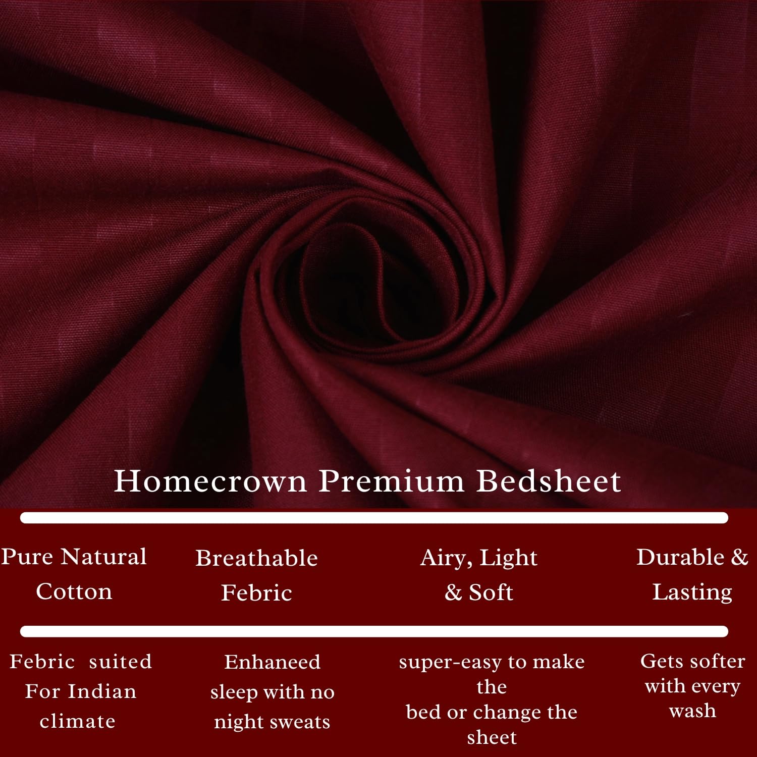 Maroon_Microfiber_Soft_Cotton_King_Size_Double_Bedsheet_Set_With_2_Pillow_Covers__Satin_Striped_Ideal_Hotels_And_Guest_Rooms