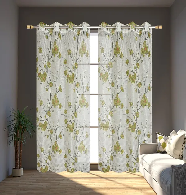 Set_Of_2_Green_Tissue_Net_Fabric_Floral_Curtains_Flower_Print_Curtains_For_Living_Room_Bedroom_Offices